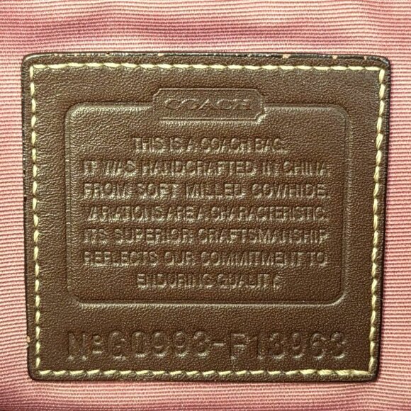 Coach 2009 Dome Top Brown Pebbled Leather Hampton Satchel Handbag 13963 - Picture 5 of 12